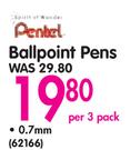 Pentel Ballpoint Pens-Per 3 Pack