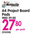 Butterfly A4 Project Board Pads-Per Pack