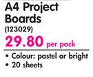 Butterfly A4 Project Boards-Per Pack