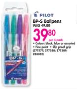 Pilot BP-S Ballpens-Per 4 Pack