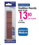 Staedtler Tradition Pencils-Per 4 Pack