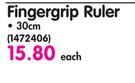 Fingergrip 30cm Ruler-Each