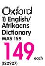 Oxford English/Afrikaans Dictionary Each