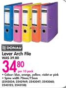 Donau Lever Arch File-Per 10 Pack