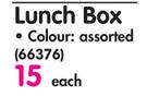 Alplas Lunch Box-Each
