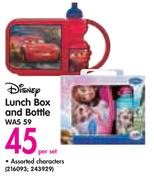 Disney Lunch Box And Bottle-Per Set