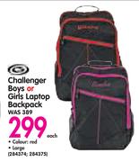 Gatcha Challenger Boys Or Girls Red Large Laptop Backpack-Each