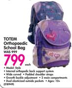 Totem Orthopaedic School Bag-Each