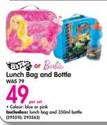 Barbie Lunch Bag And Bottle-Per Set