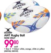 Gilbert AWT Rugby Ball-Each