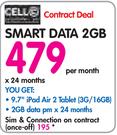 Apple 9.7" iPad Air 2 Tablet (3G/16GB)-On Smart Data 2GB Each