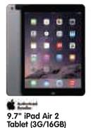 Apple 9.7" iPad Air 2 Tablet (3G/16GB)-On Smart Data 2GB Each