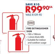 Fire Extinguisher Sign-190 x 190mm