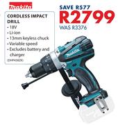 Makita Cordless Impact Drill DHP458ZK