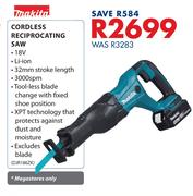 Makita Cordless Reciprocating Saw DJR186ZK