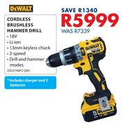 Dewalt Cordless Brushless Hammer Drill DCD796P2-QW