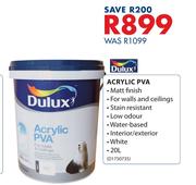 Dulux Acrylic PVA-20Ltr