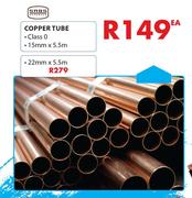 Copper Tube Class 0-15mm x 5.5m Each