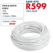 Twin & Earth Cable-1.5mm x 100m