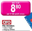 Aro Dividers-Per 5 Tab Pack