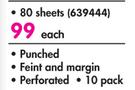 Aro A4 Exam Pad 80 Sheets-Per 10 Pack