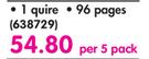 Croxly A4 Hard Cover Counter Book 1 Quire 96 Pages-Per 5 Pack