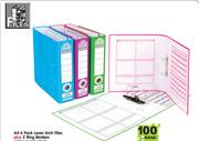 A4 6 Pack Lever Arch Files + 2 Ring Binders