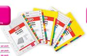 Aro Board File Dividers 10 Tab-Per Pack