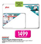Parrot Slimline Magnetic Whiteboard Bundle-Per Bundle