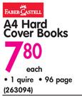 Faber-Castell A4 Hard Cover Books 1 Quire-96 Page Each