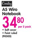Croxley A5 Wiro Notebook-Per 2 Pack