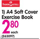 Faber-Castell A4 Soft Cover Exercise Book-Each