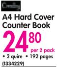 Croxley A4 Hard Cover Counter Book-Per 2 Pack