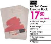 Croxley A4 Soft Cover Exercise Book-Per 5 Pack