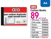 Aro A6 Carbon Books-Per 5 Pack