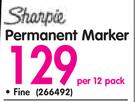 Sharpie Permanent Marker Fine-Per 12 Pack