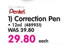 Penbel Correction Pen 12ml-Each