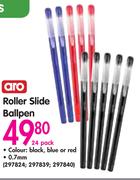 Aro Roller Slide Ballpen-Per 24 Pack