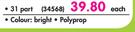 Aro Polypropylene File Dividers 31 Part-Each