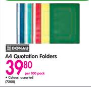 A4 Quotation Folders-Per 100 Pack