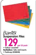 Bantex Suspension Files-Per 25 Pack