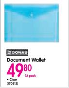 Document Wallet Clear-12 Pack