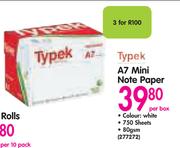 Typek A7 Mini Note Paper-Per Box