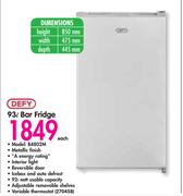 Defy 93Ltr Bar Fridge B4802M