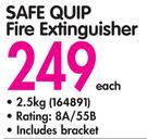 Safe Quip 2.5kg Fire Extinguisher-Each