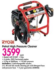 Ryobi high hotsell pressure washer makro