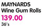 Maynards Wine Gum Rolls-36's