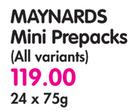 Maynards Mini Prepacks(All Variants)-24x75g