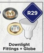 Downlight Fittings + Globe