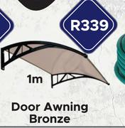 Door Awning Bronze 1m